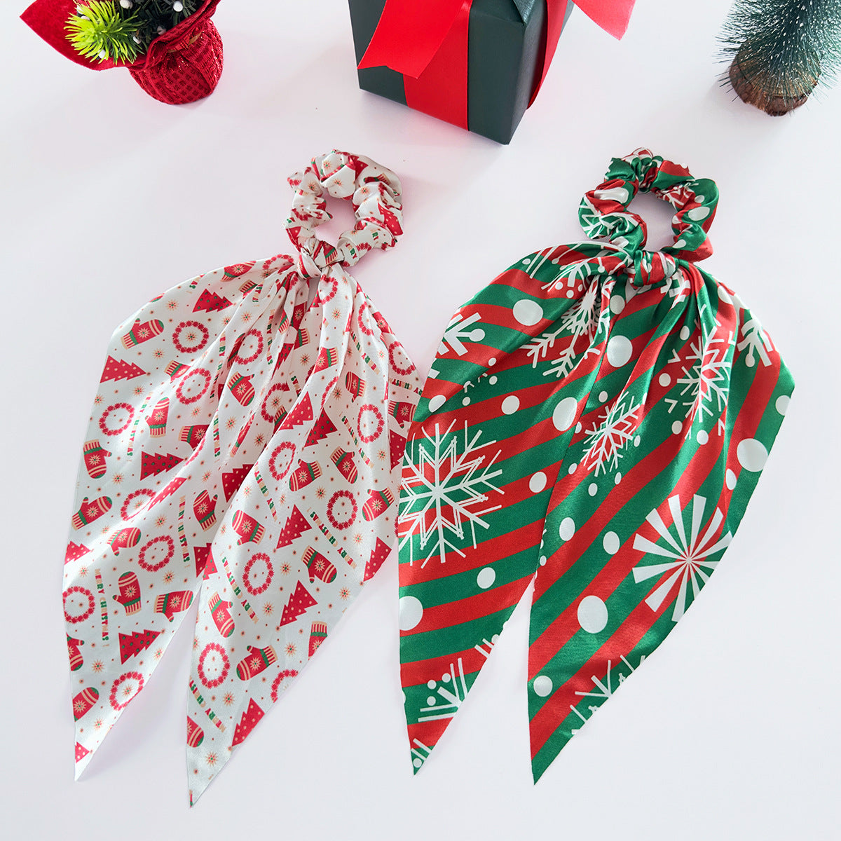 Wholesale Christmas hair accessories decorative ribbon
